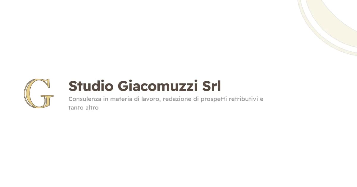 Studio Giacomuzzi presentation image with logo and brief description